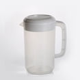 thumbnail image 2 of Recipiente para almacenamiento de bebidas con tetera medidora de té con leche de gran capacidad con tapa Jarra de agua fría resistente al calor Jarra de jugo de plástico (2500 ml de color aleatorio), 2 of 5