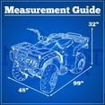 thumbnail image 4 of NEH Deluxe All-Weather Water Repellent ATV Cover - Universal Fits up to 99" Length 4-Wheeler 4X4 ATV Black 190T Cover Protects From Rain, Dust, Snow, and Sun - 99'' L x 48'' W x 32'' H, 4 of 4