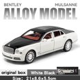 thumbnail image 1 of Diecast 1:24 Scale Bentley Mulsanne Alloy Model Car Collection Vehicle Simulation Sound & Light Metal Toy Car Toy For Kids Gift White with box, 1 of 6