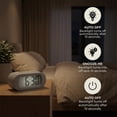 thumbnail image 3 of REGALWOVEN Oval Digital Alarm Clock for Bedroom, Alarms with Big Numbers Display, Adjustable Alarm Snooze Gray, 3 of 7