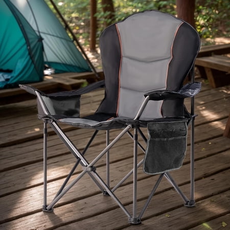 large camping chair with side product