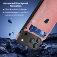 thumbnail image 3 of Entronix Case Compatible with iPhone 17 Pro - [6 Slot Card Holder] Slim Leather Wallet, 3 of 7