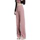 thumbnail image 3 of Vaqueros adelgazantes de terciopelo, pantalones anchos de pierna recta de cintura alta, pantalones hasta el suelo para mujer, 3 of 5
