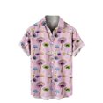 thumbnail image 3 of Camisas de manga corta con botones para hombres y mujeres Camisas hawaianas con estampado de hongos Camisas casuales con flores Camisas hawaianas, 3 of 4
