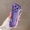 thumbnail image 5 of Allytechgroup iPhone 15 Pro Max Case with Lanyard, Clear TPU PC Hybrid Shockproof Anti-Scratch Corner Protective Bumper Wireless Charging Support Hand Strap Cover for Apple iPhone 15 Pro Max,Purple, 5 of 10