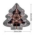 thumbnail image 3 of Metal Hanging Christmas Tree Wind Spinner - Illuminated Layered Design with Stars for Festive Garden Decor - Perfect Holiday Yard Decoration, 3 of 7