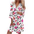 thumbnail image 2 of SMihono Robe d'Été pour Femmes Grande Taille Mode d'Été pour Femmes Manches Mi-Longues Imprimée Camisole à Col en V Bretelles Robe Chandail, 2 of 5