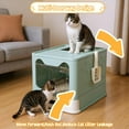 thumbnail image 2 of Enclosed Stainless Steel Cat Litter Box with Lid, Extra Large XL Metal Litter Pan for Big Cats, High Walls, Non-Sticky, Anti-Leakage, Easy Clean, Includes Litter Scoop, 2 of 12