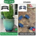 thumbnail image 4 of Amagabeli 16" Metal Plant Caddy Heavy Duty Iron Potted Plant Stand with Wheels Round Flower Pot Rack on Roller Dolly Holder Mover Indoor Outdoor Planter Trolley Casters Brakes Rolling Tray BG1721, 4 of 8