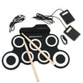 thumbnail image 3 of Viflosae Outdoor Kids Toys Christmas Toys Electronic Drum Set, Folding Hand Roll Electronic Drum Roll Up Drum Practice Pad Kit, Drum Pedals Drum Sticks , Great Holiday Birthday Kids, 3 of 8