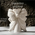 thumbnail image 2 of Florero de cerámica blanco con lazo for decoración del hogar, floreros únicos estilo Boho for flores, 2 of 7