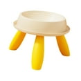 thumbnail image 4 of Tazón de gato Cat Food and Water Bowl Protección contra el cuello Food Food Plato contra el deslizamiento Beige y amarillo, 4 of 8
