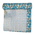 thumbnail image 5 of ColorFull House Indian Handmade Cotton Kantha Quilt, Village Gudri , Bedspread , Blanket Size ( Single 60" x 90" ), 5 of 5