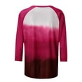 thumbnail image 3 of Olyvenn Fashion Raglan Long Sleeve Tops for Women - Casual Round Neck Color Block Summer Tees Loose Comfy Tie Dye Basic T Shirts Multicolor XXL, 3 of 7