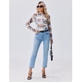 thumbnail image 6 of Zeagoo Women's Going Out Top Long Sleeve Sheer Mesh Shirts Fitted Mock Neck Trendy Blouses, 6 of 6