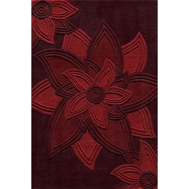 Momeni Delhi 2'3" X 8' Transitional Hand Tufted Wool Runner Rug in Red