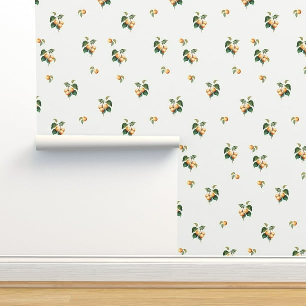 Peel & Stick Wallpaper Swatch - Vintage Fruit Apricot Cottage Orchard