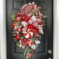 thumbnail image 3 of Christmas Wreath for Front Door, Funny Christmas Door Decoration for Home Farmhouse Indoor Outdoor Festival Decor, Hanging Xmas Decorations Wreath Holiday Christmas Trees Ornaments, 3 of 6