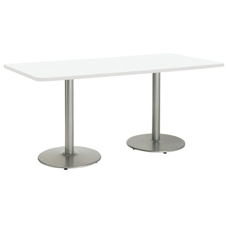 KFI Studios Mode 3.5 x 8 Dining Table Designer White Silver
