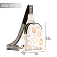 thumbnail image 2 of FORMRS Womens Crossbody Sling Bag Travel Daypack Shoulder Chest Backpack, Pink Easter Eggs, 2 of 7
