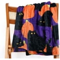 thumbnail image 3 of Halloween Pumpkin Fall Flannel Fleece Throw Blanket 50"x60", 3 of 6