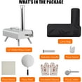thumbnail image 3 of Pizza Oven Outdoor,12" Portable Wood Fired Pizza Oven with Thermometer,Pizza Stone,Pizza Peel,Thermometer and Carry Bag,Stainless Steel Pizza Maker Grill for Backyard or Camping, 3 of 8