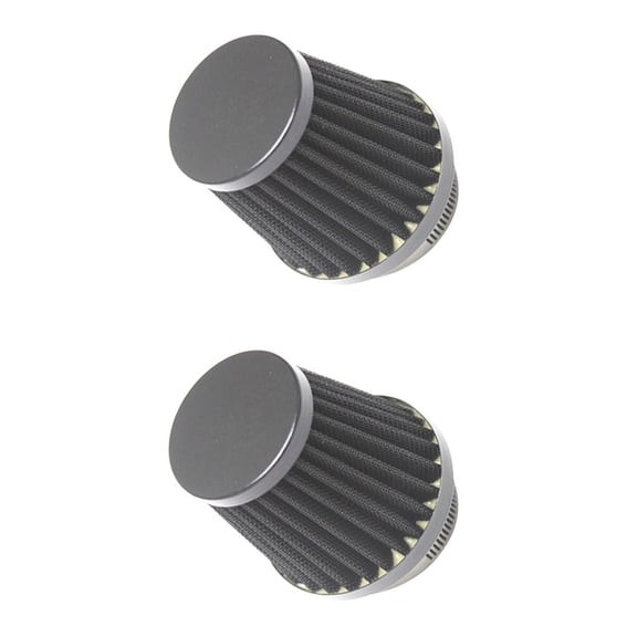 2x60mm motorcycle air filters-round tapered refit pod intake filter cleaner for dirt bike ATV moped scooter-Black