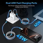 i Phone 17 16 15 Charger Fast Charging, 2 Pack 45W Dual USB C Fast Phone Charger Block with 3/6/10/10FT Type C Cable Cord Compatible with iPhone 17/17 Pro/17 Pro Max/16 Plus/15 Case