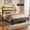 Gray, variant on Bolvdo Queen Bed Frame with LED Headboard & Footboard, Built-in Charging Station, Storage Shelf, Noise-Free, No Box Spring Required, Easy Assembly, Rustic Grey