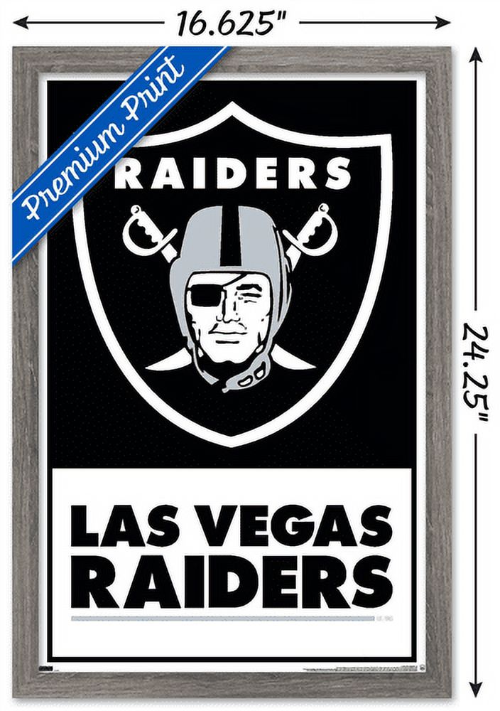 NFL Las Vegas Raiders - Logo 21 Wall Poster, 14.725" x 22.375", Framed