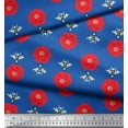 thumbnail image 3 of Soimoi Poly Georgette Fabric Floral & Bee Insects Print Sewing Fabric Yard 52 Inch Wide, 3 of 3