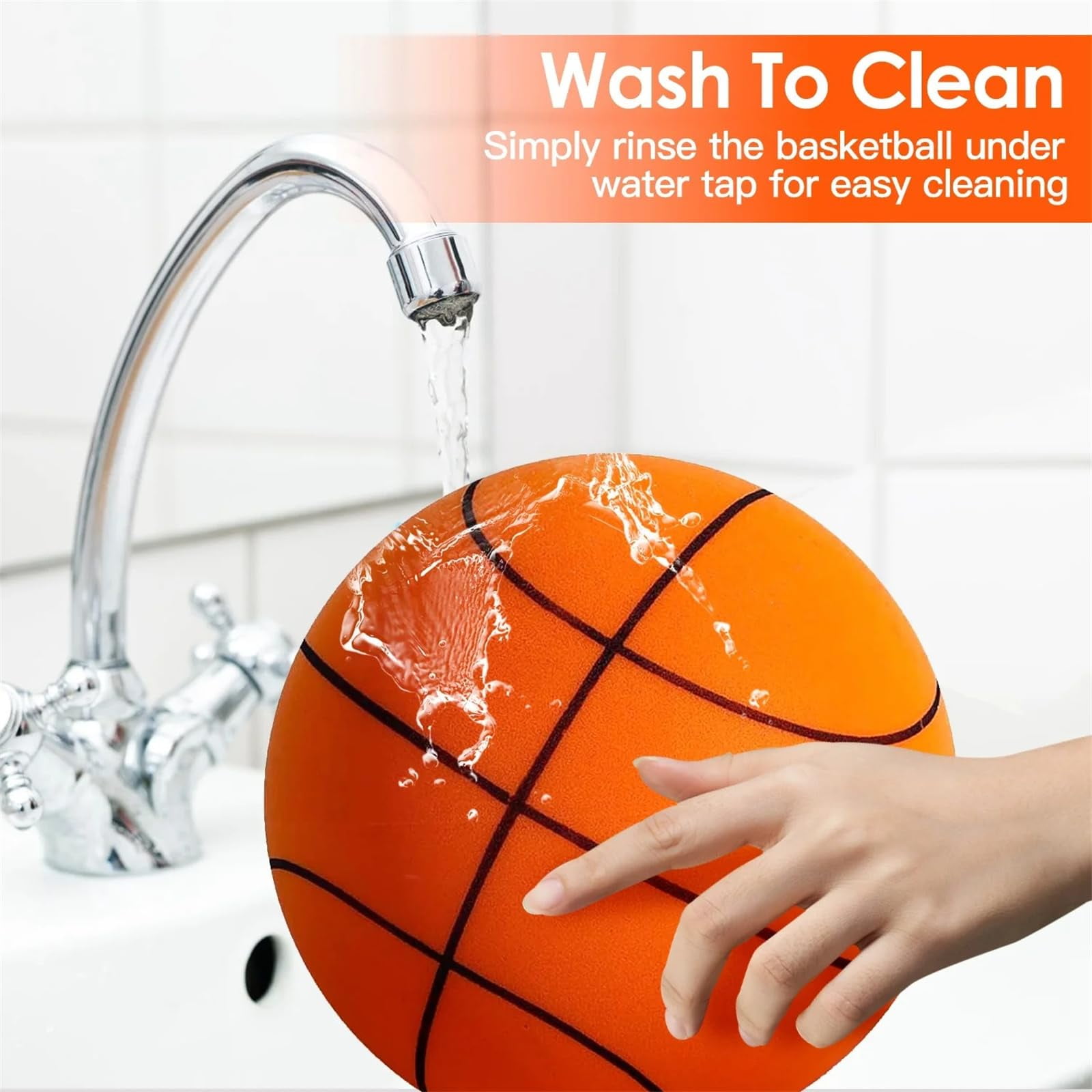 Wall-Mounted Silent Basketball Hoop Set - Adjustable Height, Quiet Dribbling for Kids & Adults, All-Weather Home Gym