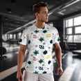 thumbnail image 3 of Wukai Turtles And Corals Print Men's Short-Sleeved Mesh T-Shirt,Quick-Dry Short Sleeve Workout T-Shirt-X-Small, 3 of 8