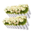 thumbnail image 3 of Plantas de flores, valla de piquete artificial, decoración de maceta, adorno falso para la esquina de la pared de la mesa, champán 2 piezas Methold HA9026-02B, 3 of 6