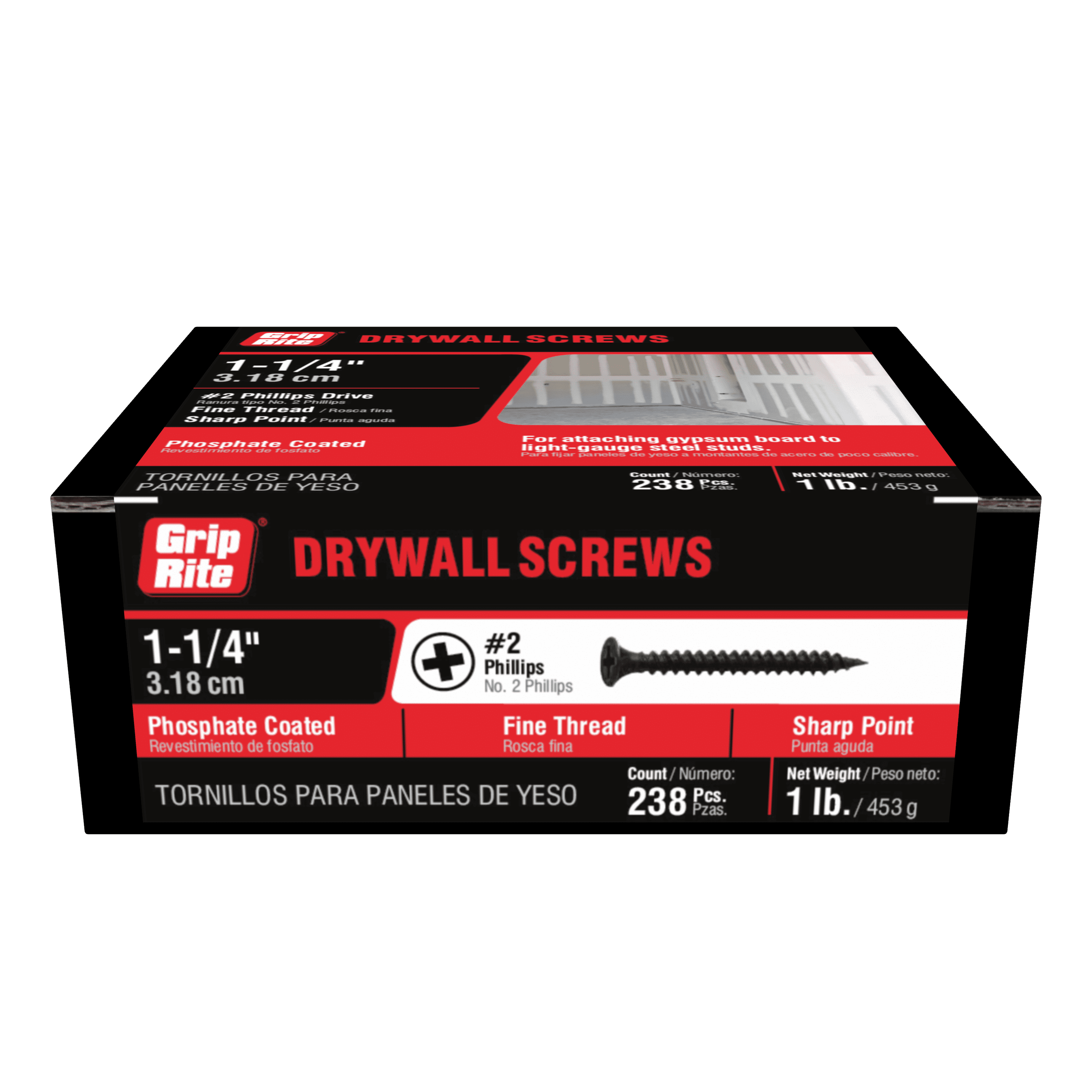 210 Pcs Drywall Screw Assortment - Coarse Thread, Phillips Bugle Head, For Wood & Sheetrock