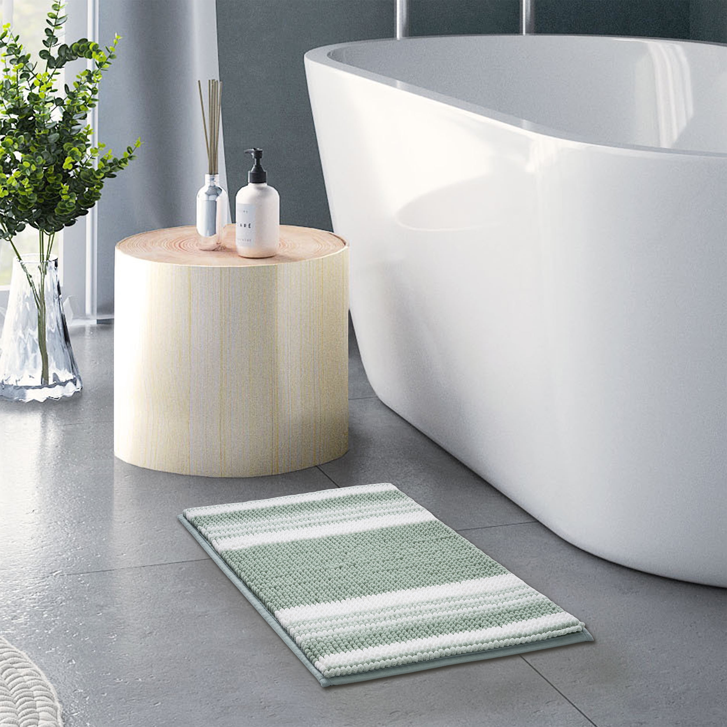 Mainstays Performance Foam Noodle Bath Rug, 17" x 24", Soft Sea