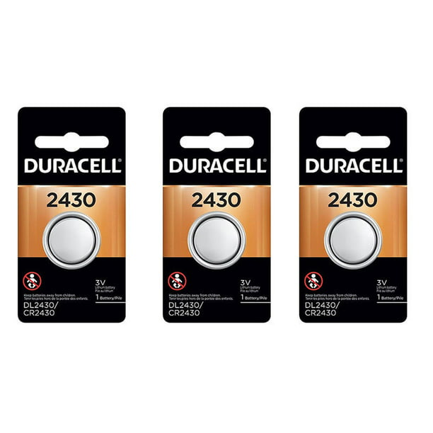 3 X Duracell DL2430 3V Lithium Coin Cell Battery - Walmart.com