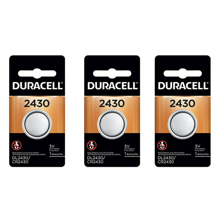 Anekdote Bestrooi Inhalen 3 X Duracell 2430 CR2430 DL2430 3V Lithium Coin Cell Battery - Walmart.com