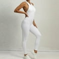 thumbnail image 3 of MKLEKYY Leggings para mujer, monos de yoga para mujer, monos deportivos para entrenamiento, ropa deportiva para mujer, monos y monos deportivos para mujer, mono deportivo cruzado sin espalda 4983, 3 of 4