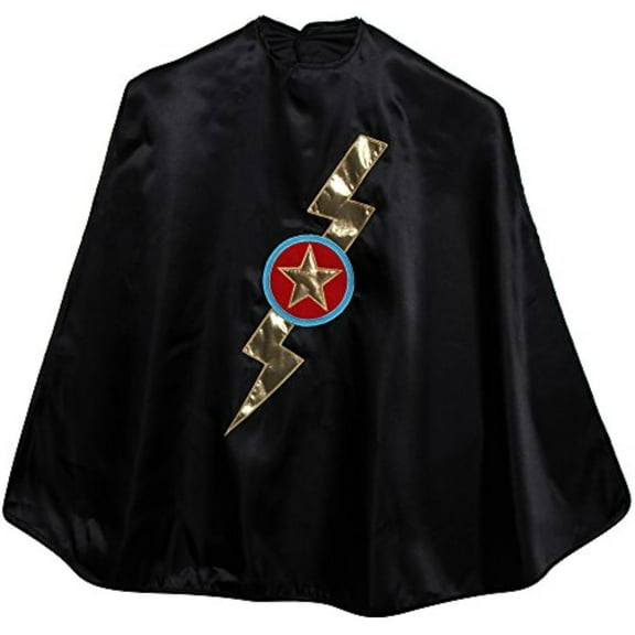 Satin Cloak with Faux Fur Trim - Blue