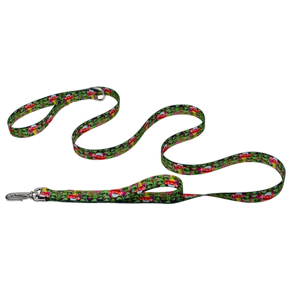 Country Brook Petz® 5/8 inch Deluxe Space Aliens Dog Leash, 6 Foot