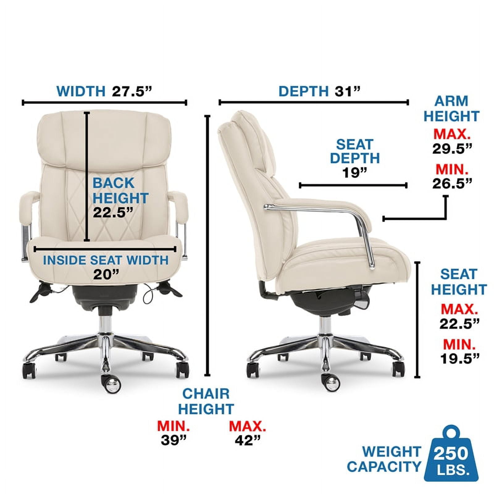 Sutherland quilted leather on sale office chair