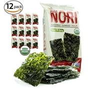 Organic Kimnori Seasoned Roasted Seaweed Snacks - 4g X 12 Pack Net 1.69 oz (48g) Kim Nori - 12 Individual Packs 12 Pack (Sweet 'N Spicy)