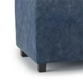 thumbnail image 2 of Avalon 42 inch Wide Contemporary Storage Ottoman in Denim Blue Vegan Leather, 2 of 9