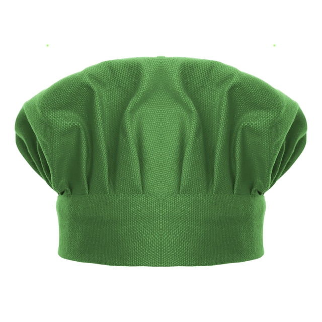 (Price/6 PCS) TOPTIE Child's Cotton Canvas Adjustable Chef Hat-Kelly Green-S