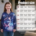 thumbnail image 7 of Uorisanigo Girls Half Zip Sweatshirt Fall Trendy Long Sleeve Pullover Crop Tops Comfortable Galaxy Floral Wolf Quarter Zipper Hoodies Athletic Shirts Top Hoodies Winter Clothes, 7 of 7