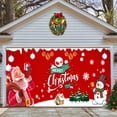 thumbnail image 1 of Hml Christmas Decorations Christmas Garage Door Tapestry Home Background Wall Cloth Cartoon Snowman Pattern Festive Party Decoration Tapestry, 1 of 1