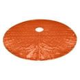 thumbnail image 2 of YIFUNIN 38cm Christmas Tree Skirt with Sequins for Festive Party Supplies, Holiday Home Decoration Xmas Tree Skirt in Orange, 2 of 5