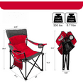thumbnail image 3 of Oversized Portable Camping Chairs, Collapsible Outdoor Chairs with Pocket and Cup Holders, Carry Bag for Camping,Tailgates,Beach,and Sports, 3 of 6