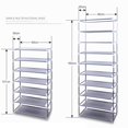 thumbnail image 5 of HONGFENGDZ Fashionable Room-saving 9 Lattices Non-woven Fabric Shoe Rack Shelf Gray, 5 of 7